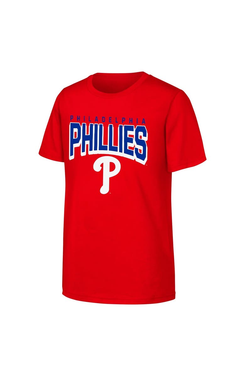 Outerstuff Youth  Red Philadelphia Phillies On The Block T-Shirt, Alternate, color, Red