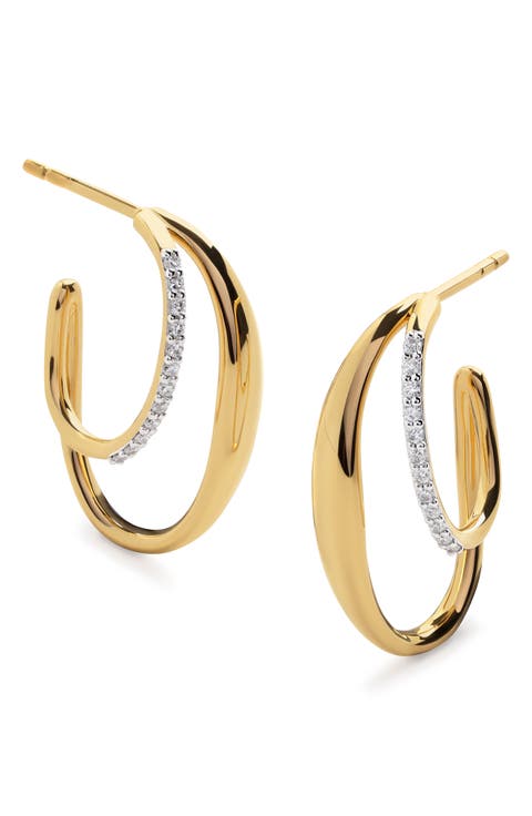 Medium Nura Wrap Hoop Earrings