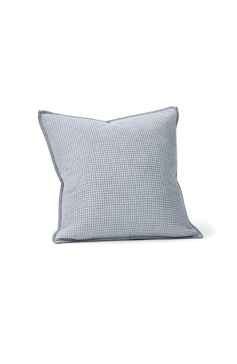 Blanket Stitch Organic Cotton Waffle Weave European Sham