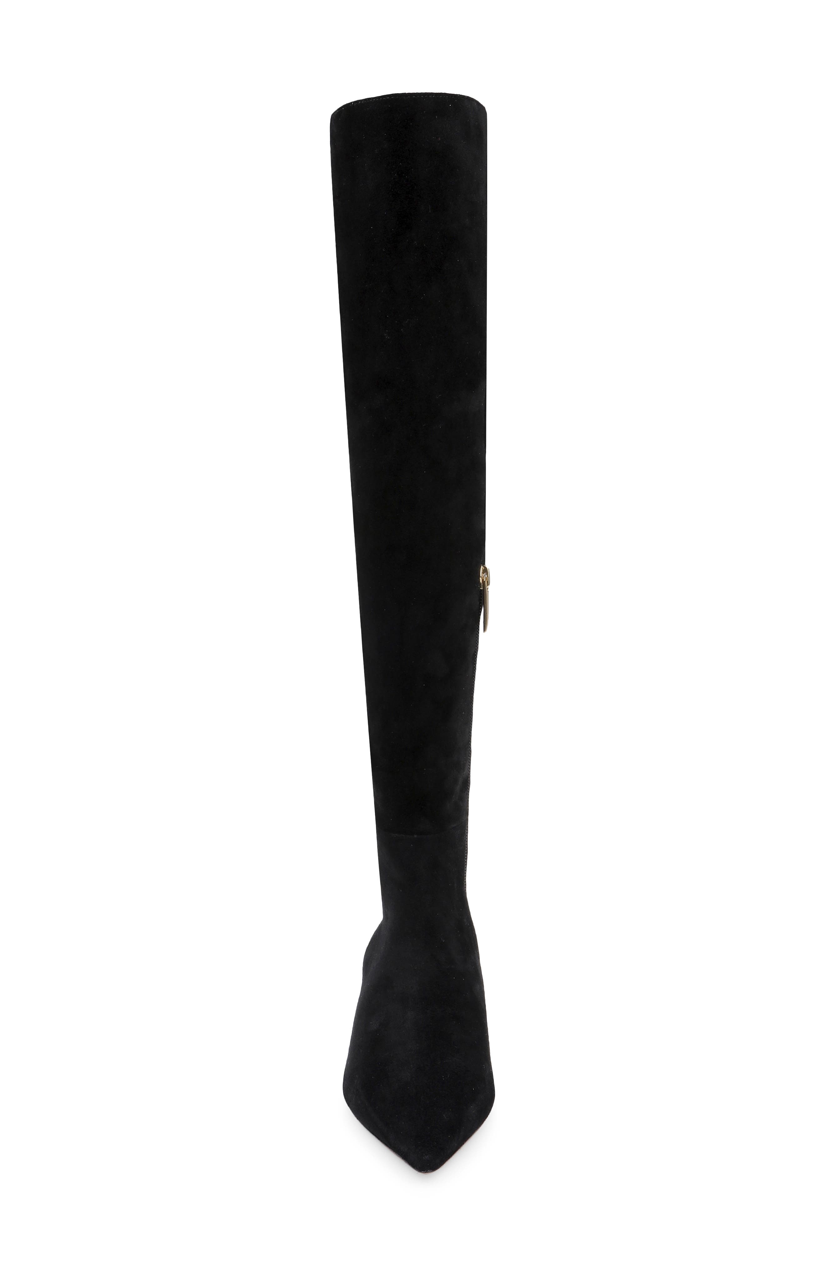 Grand Knee High Boot, Alternate, color, BLACK SUEDE
