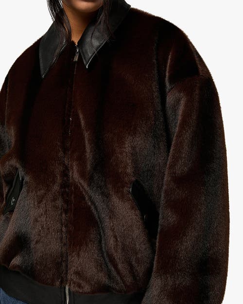 WEWOREWHAT WEWOREWHAT FAUX FUR BOMBER JACKET