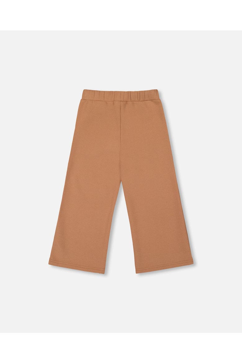 Waffle Flare Leg Pants, Alternate, color, Brown Caramel