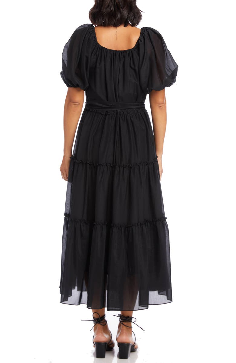 Karen Kane Puff Sleeve Tiered Maxi Dress, Alternate, color,