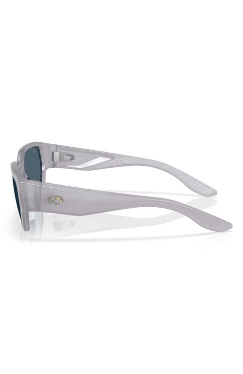 Costa Del Mar Clemente 58mm Polarized Rectangular Sunglasses In Milky Violet/gray 580p