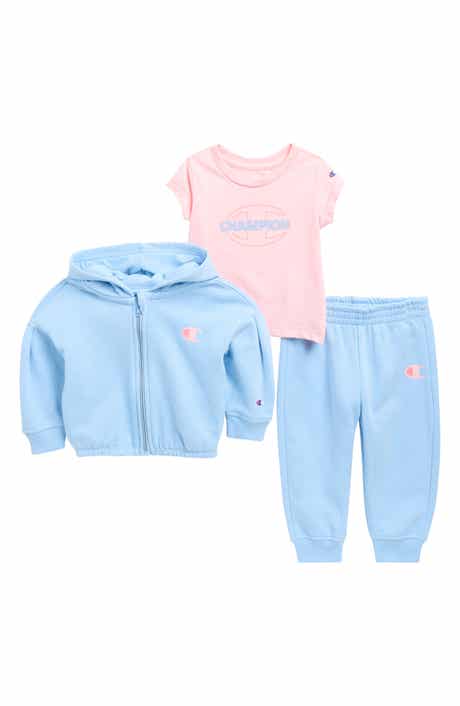Champion Full Zip Hoodie, T-Shirt & Joggers Set