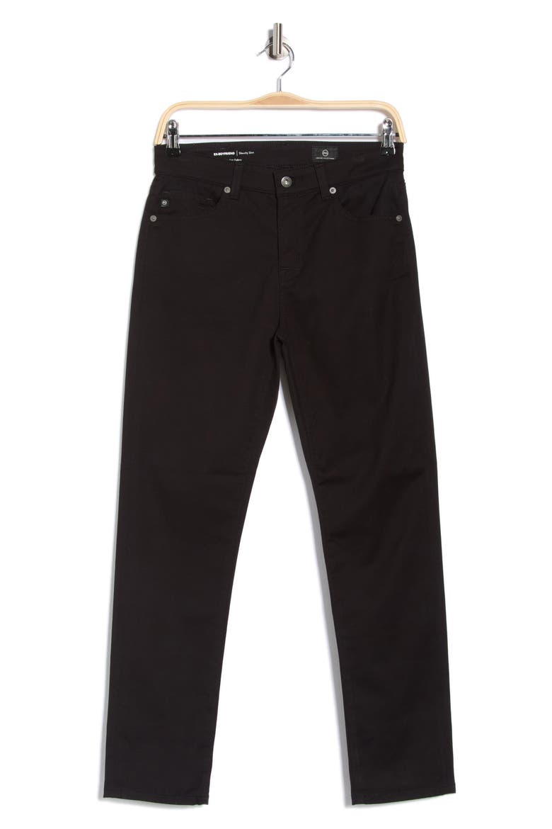 Ex-Boyfriend Slouchy Slim Ankle Jeans, Alternate, color, SUPER BLACK