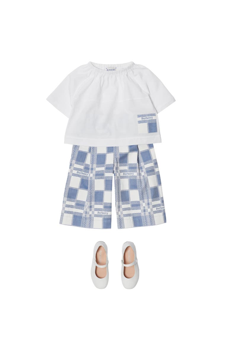 Burberry Check Cotton Trousers, Alternate, color, 