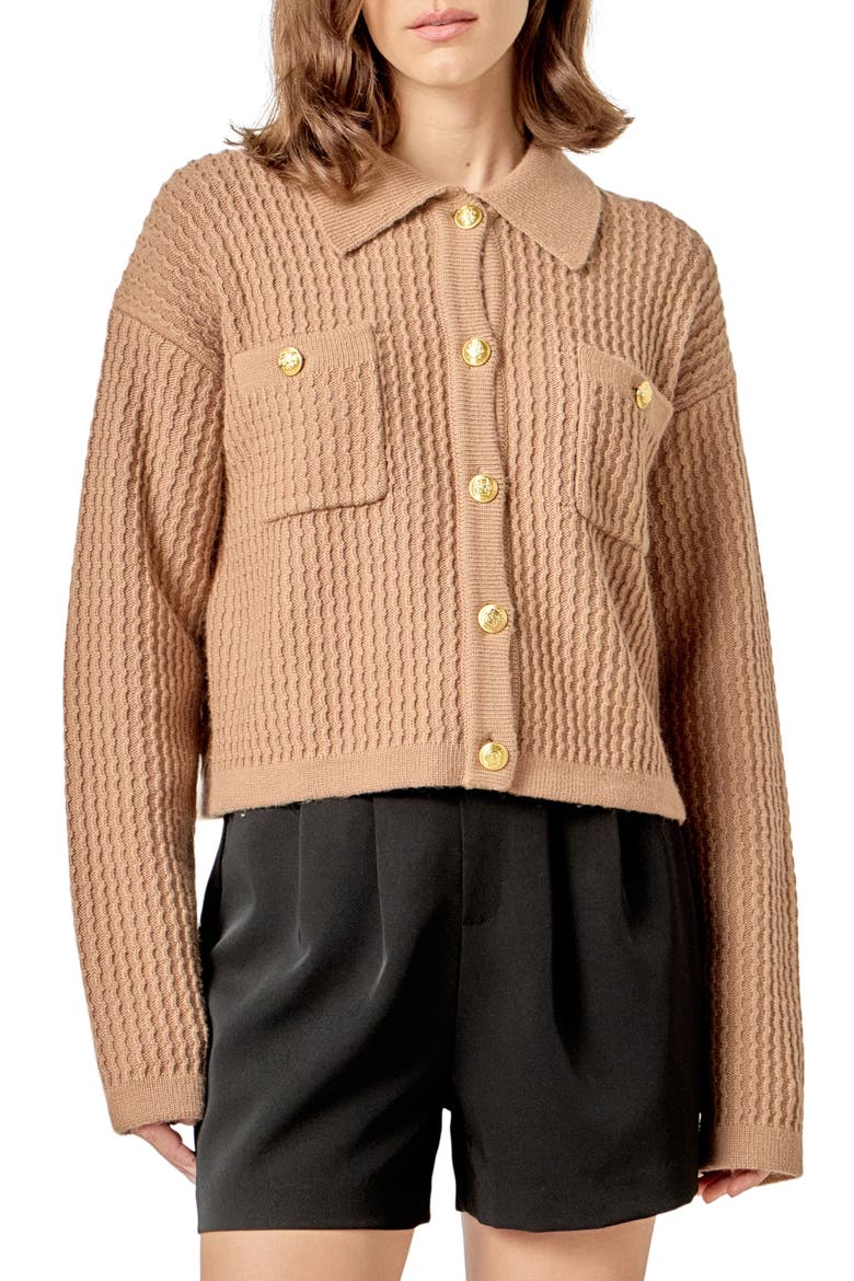 Lady Cardigan, Main, color, TAUPE