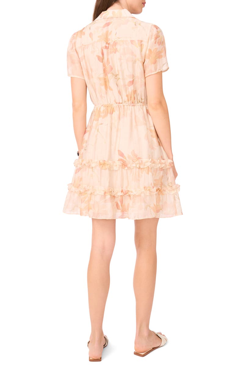 Halogen<sup>®</sup> Ruffle Drawstring Waist Shirtdress, Alternate, color, Silver Pink