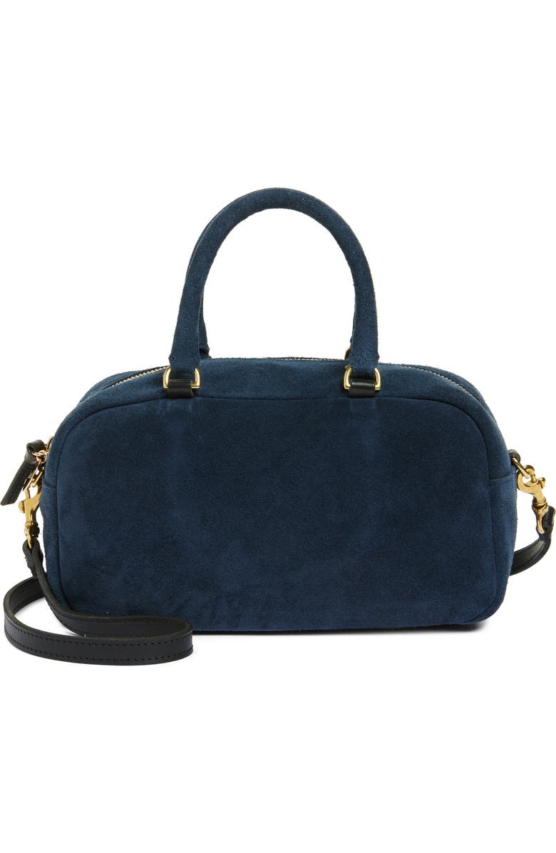 Clare V. Petite Claudine Suede Crossbody Bag, Main, color,