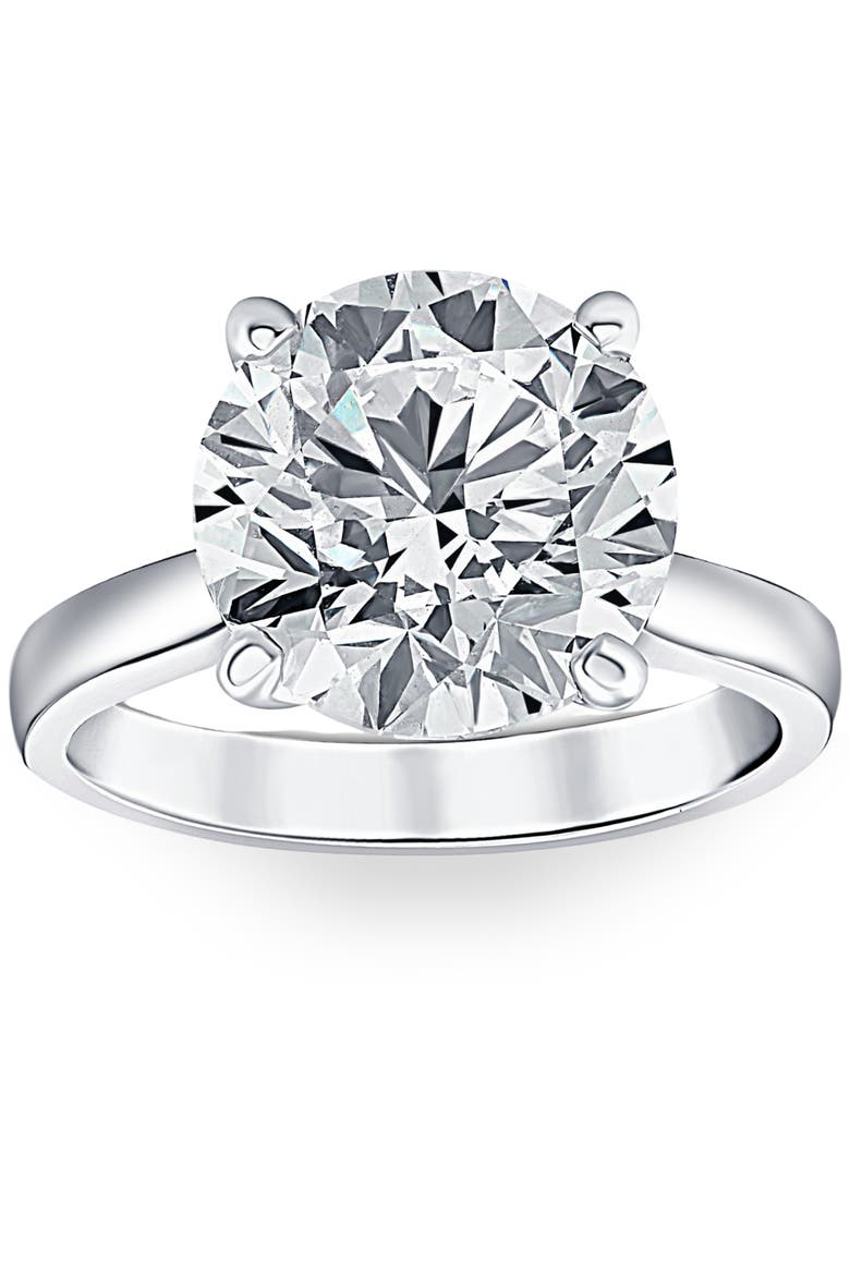 3 Ct Diamond Solitaire Lab Grown Engagement Ring in 14k Gold, Main, color, 14k White Gold