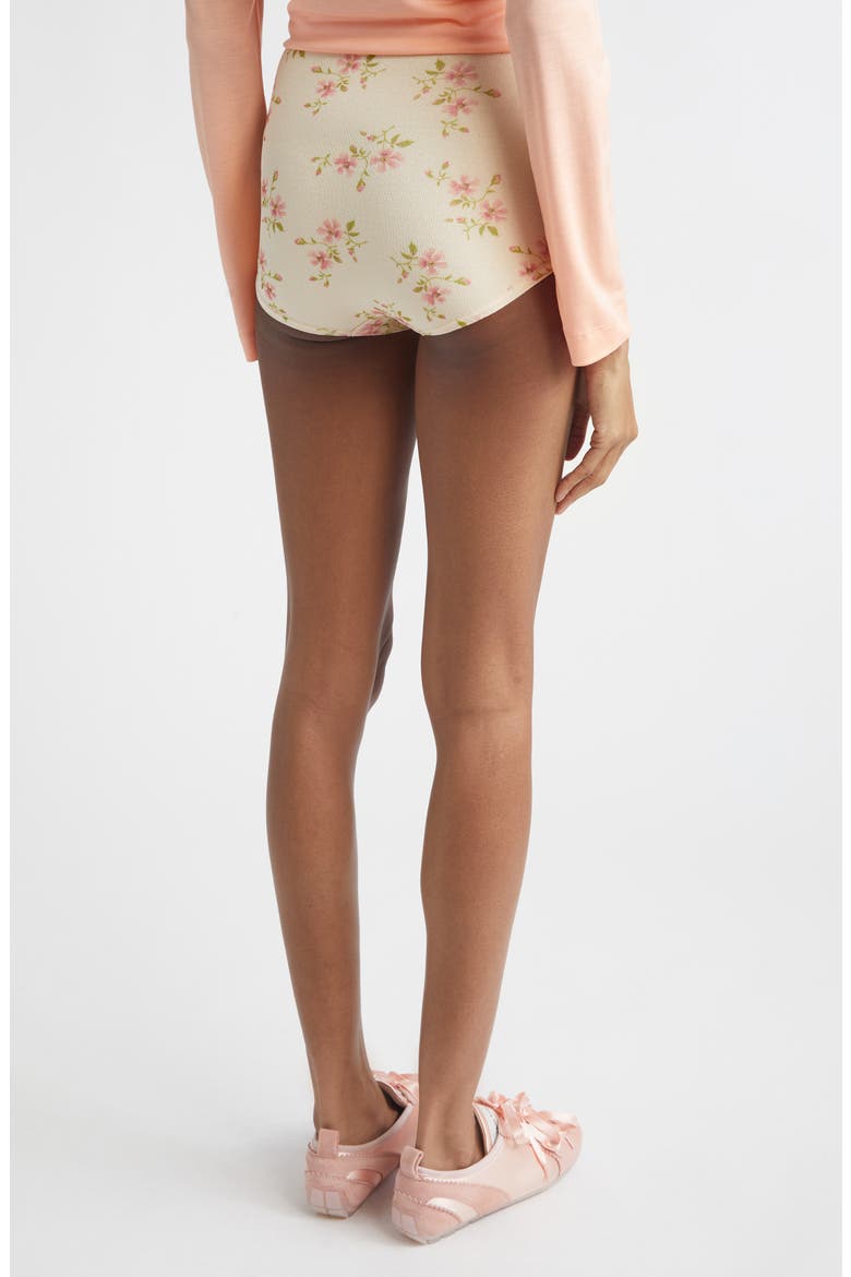 Tiny Flowers Knit Micro Shorts, Alternate, color, CREAM FLORAL