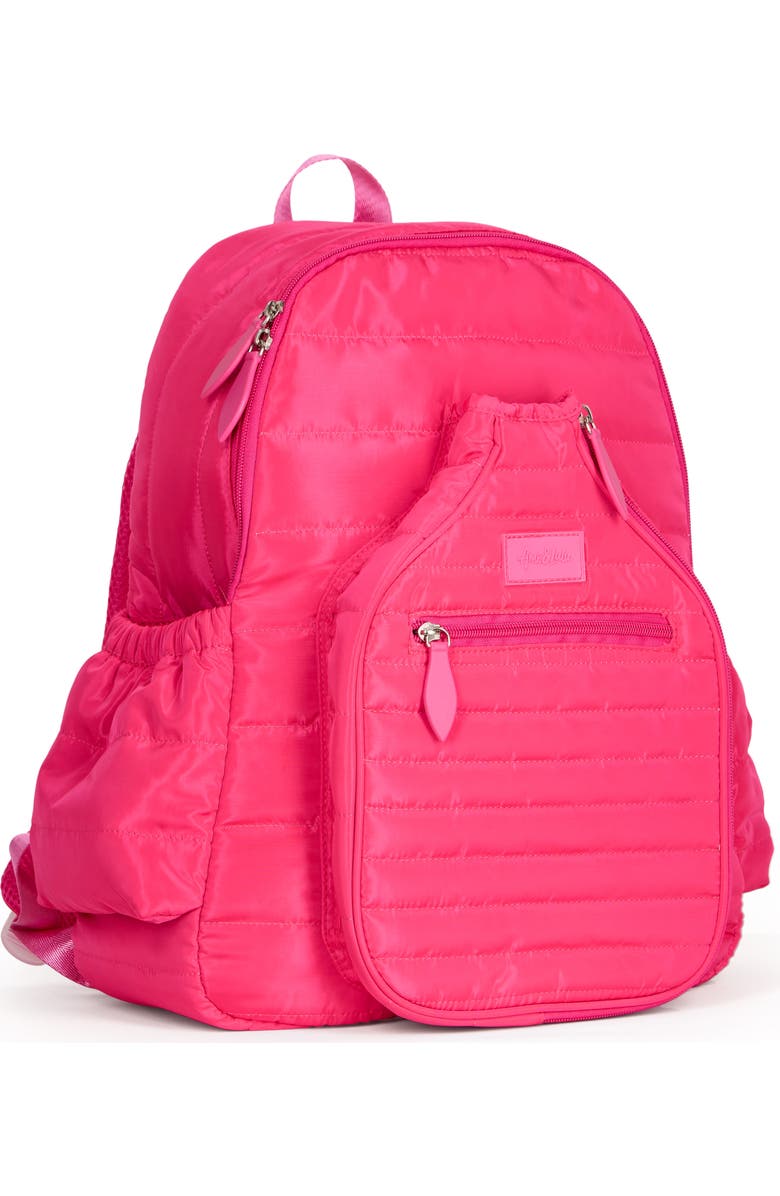 Ame & Lulu Pickleball Time Backpack, Alternate, color, Hot Pink Puffer