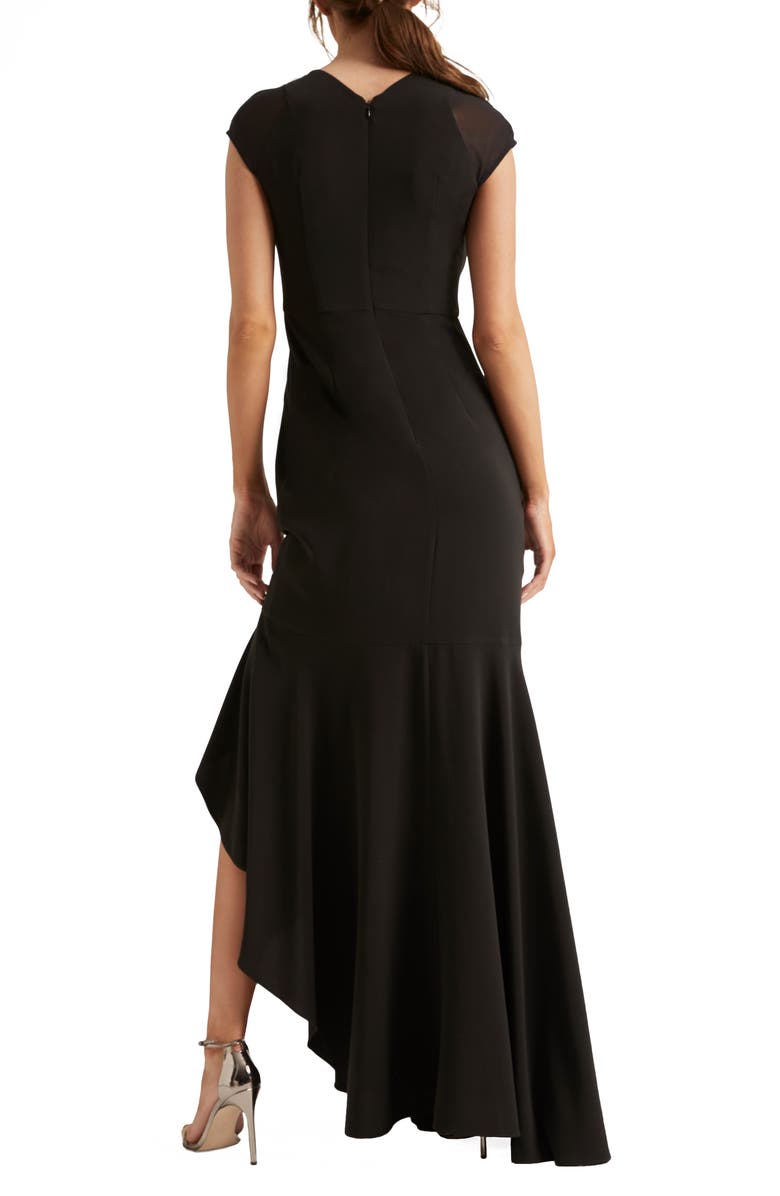 HALSTON Heritage Crossover Embellished Asymmetrical Gown, Alternate, color,