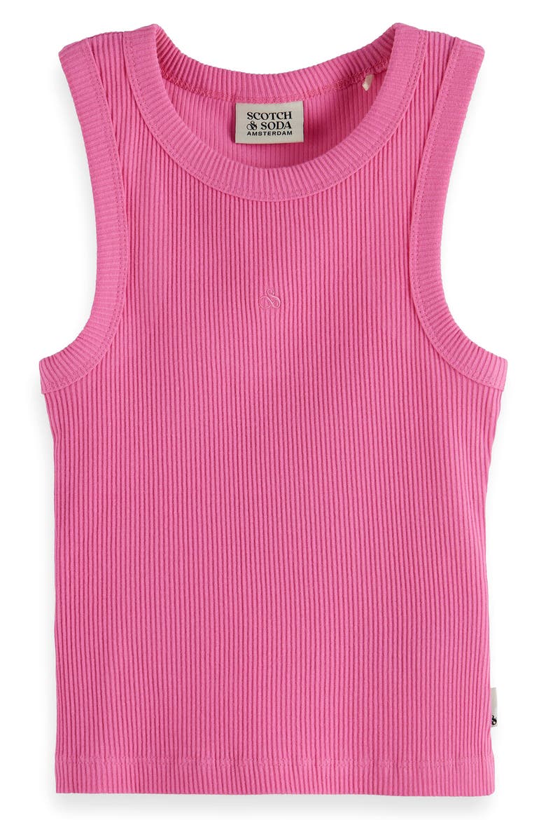 Kids' Slim Fit Stretch Cotton Rib Tank, Main, color, CHATEAU ROSE