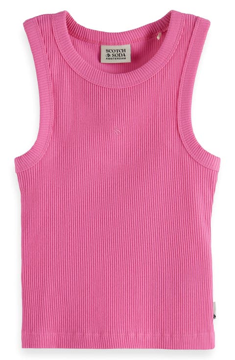 Kids' Slim Fit Stretch Cotton Rib Tank (Big Kid)