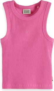 Scotch & Soda Kids' Slim Fit Stretch Cotton Rib Tank