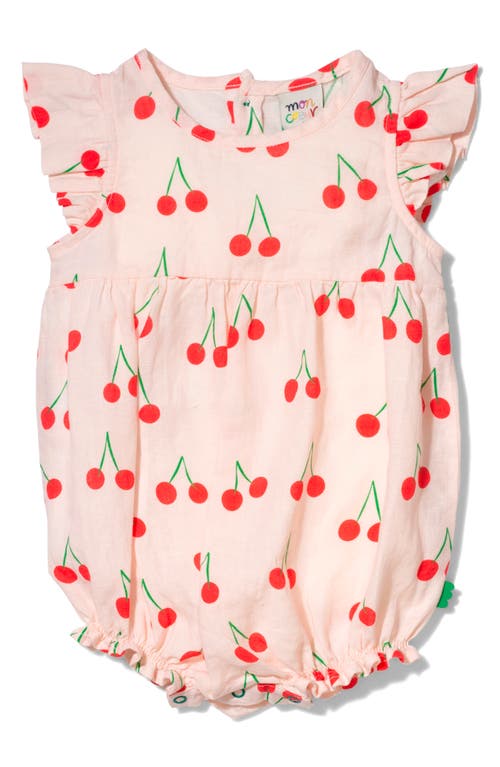Mon Coeur Flutter Linen & Cotton Bodysuit In Pinkesque