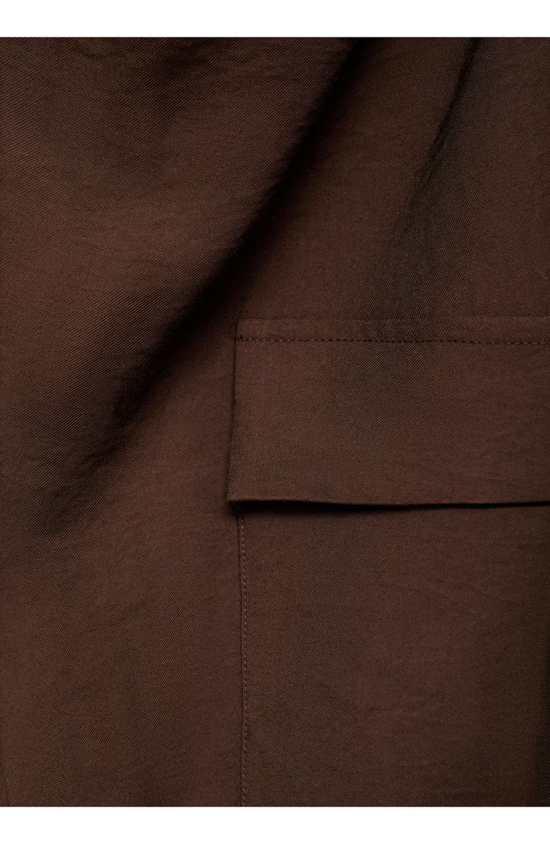 MANGO Drape Tie Belt Sleeveless Top, Alternate, color, Chocolate