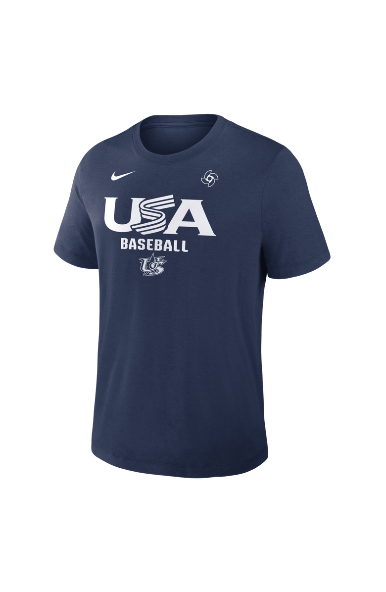Nike Men's Nike Navy USA Baseball 2026 World Baseball Classic Authentic Collection Early Work Dri-FIT Tri-Blend T-Shirt, Alternate, color, Navy