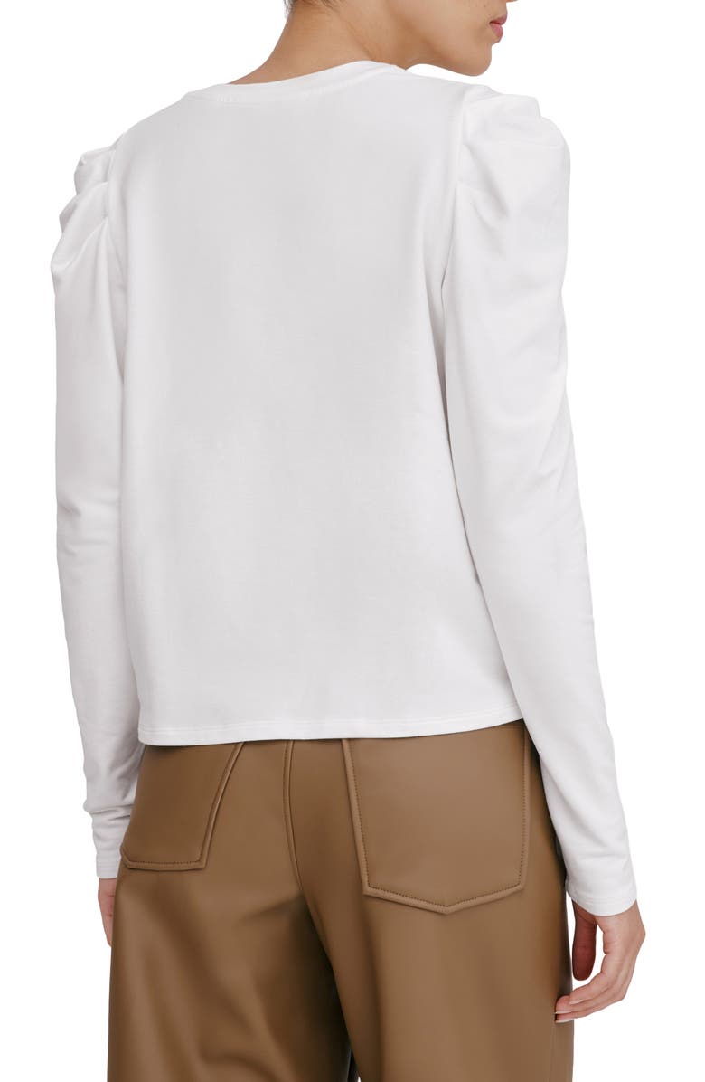 Marcella Lya Puff Sleeve Sweatshirt, Alternate, color, Cream