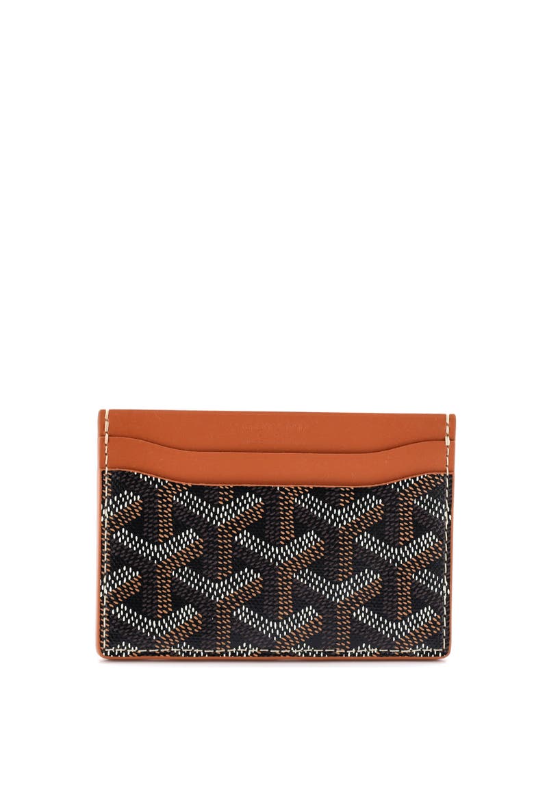 Saint Sulpice Card Holder Coated Canvas, Main, color, Black