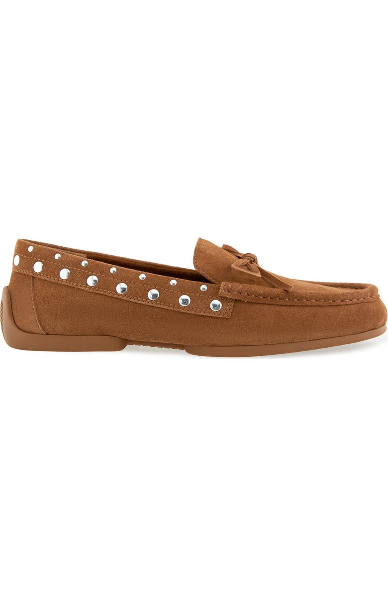 Splendid Felipe Studded Suede Loafer, Alternate, color, Caramel