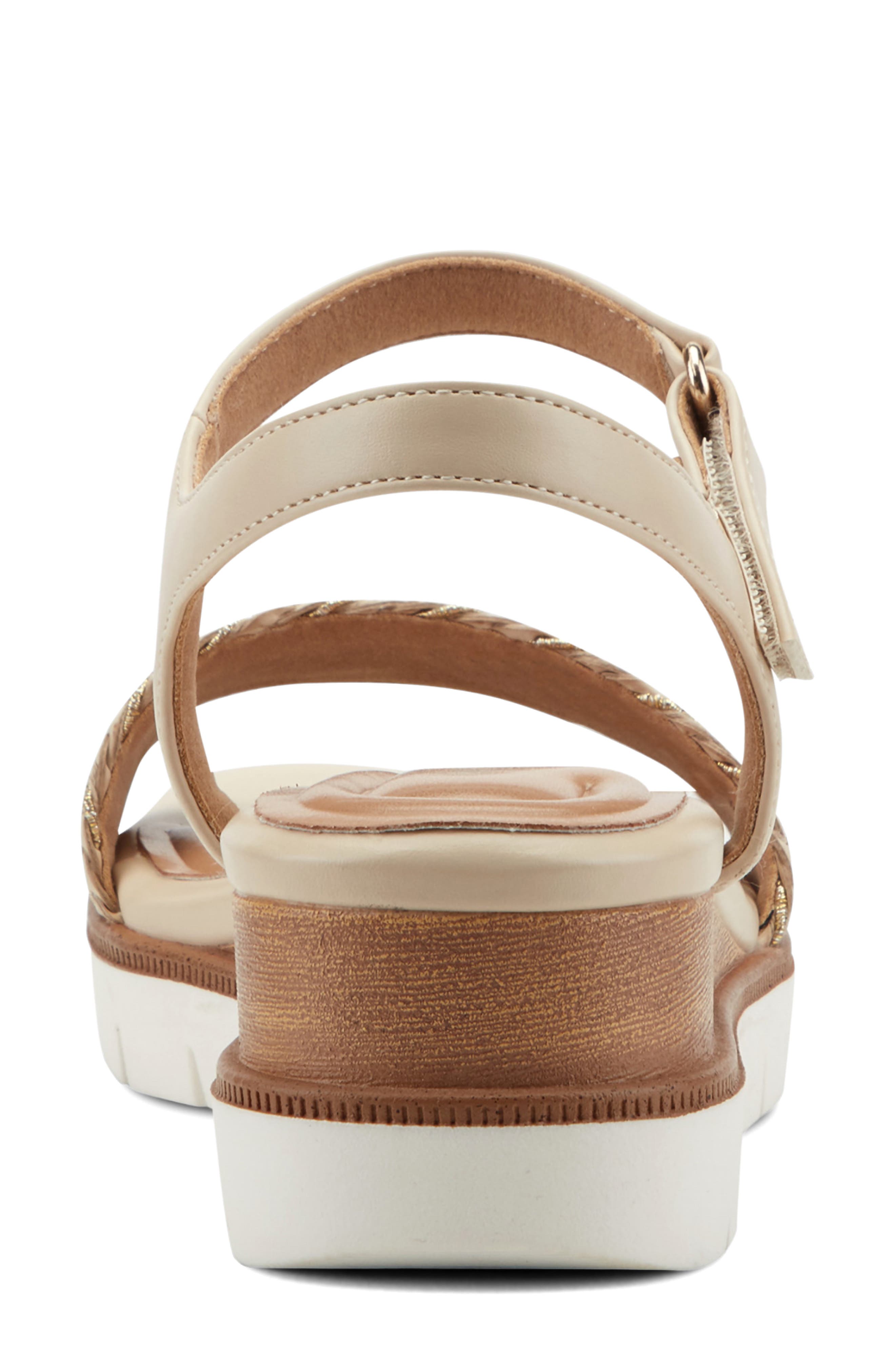 Edythe Wedge Sandal, Alternate, color, IVORY