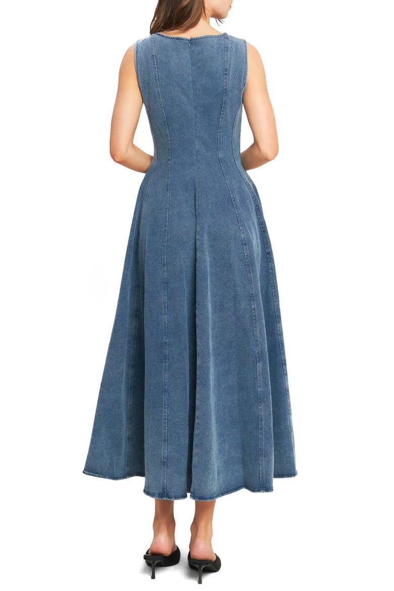 Denim Midi Dress, Alternate, color, MEDIUM INDIGO