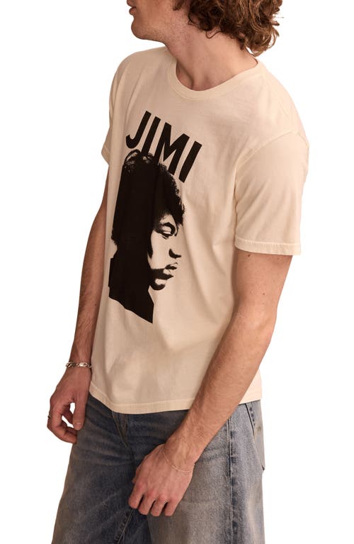 Lucky Brand Big Jimi Hendrix Graphic T-shirt In Khaki