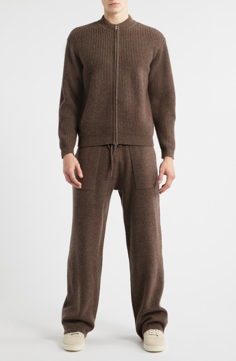 KROST Liv Wool Zip Cardigan, Alternate, color, Espresso