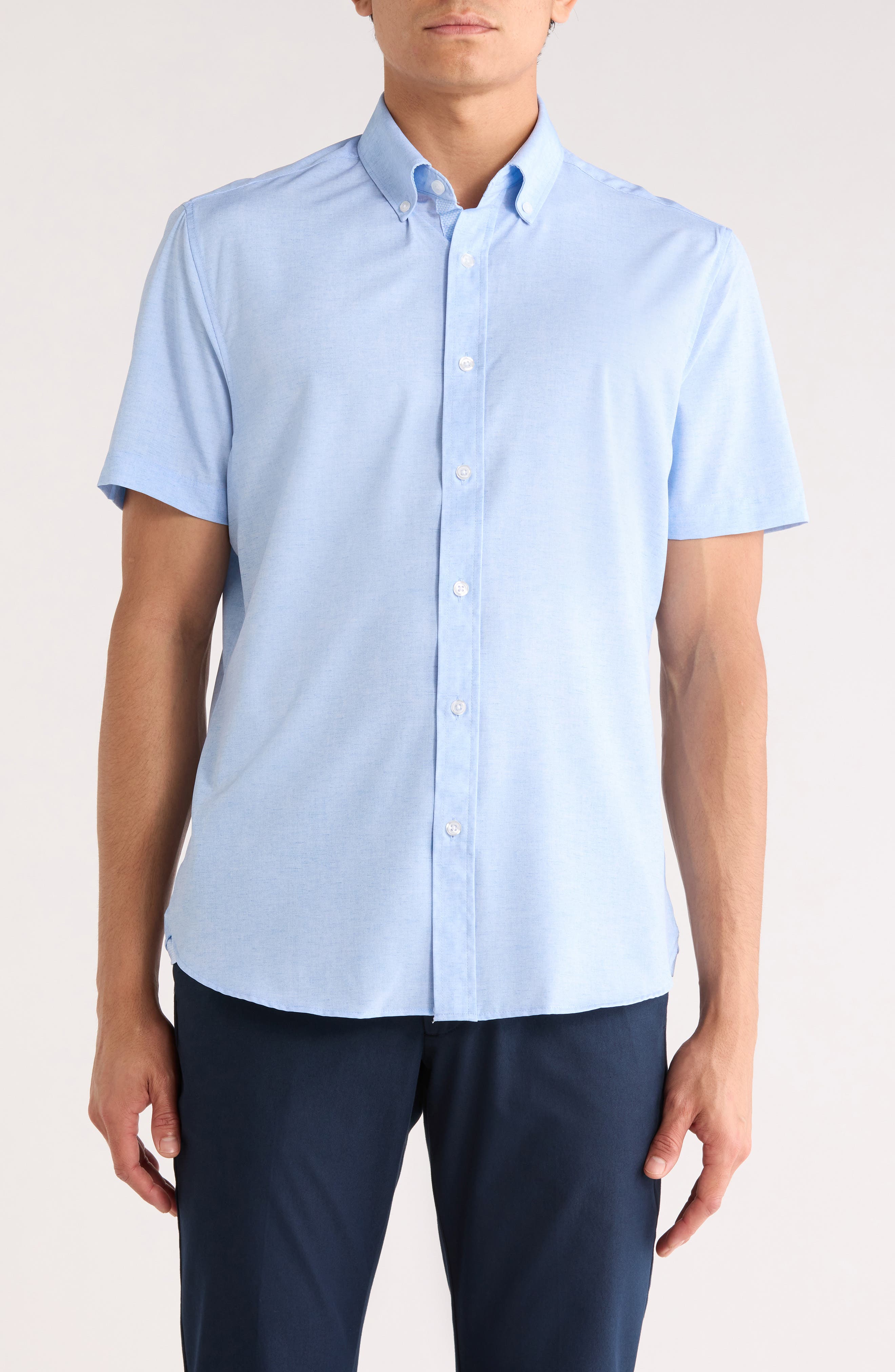 CONSTRUCT Short Sleeve Woven Button-Down Shirt