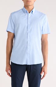CONSTRUCT Short Sleeve Woven Button-Down Shirt