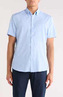 CONSTRUCT Short Sleeve Woven Button-Down Shirt