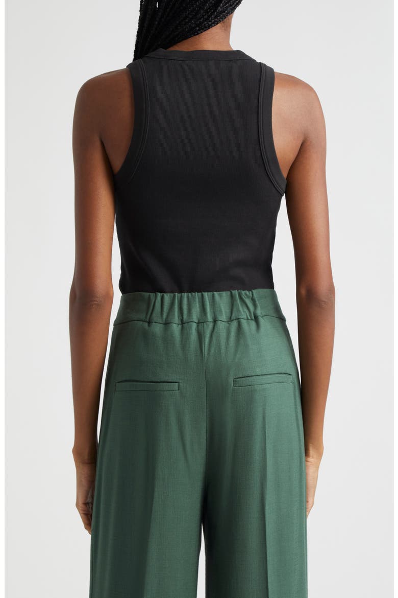 Jordyn Stretch Cotton Rib Tank, Alternate, color, BLACK