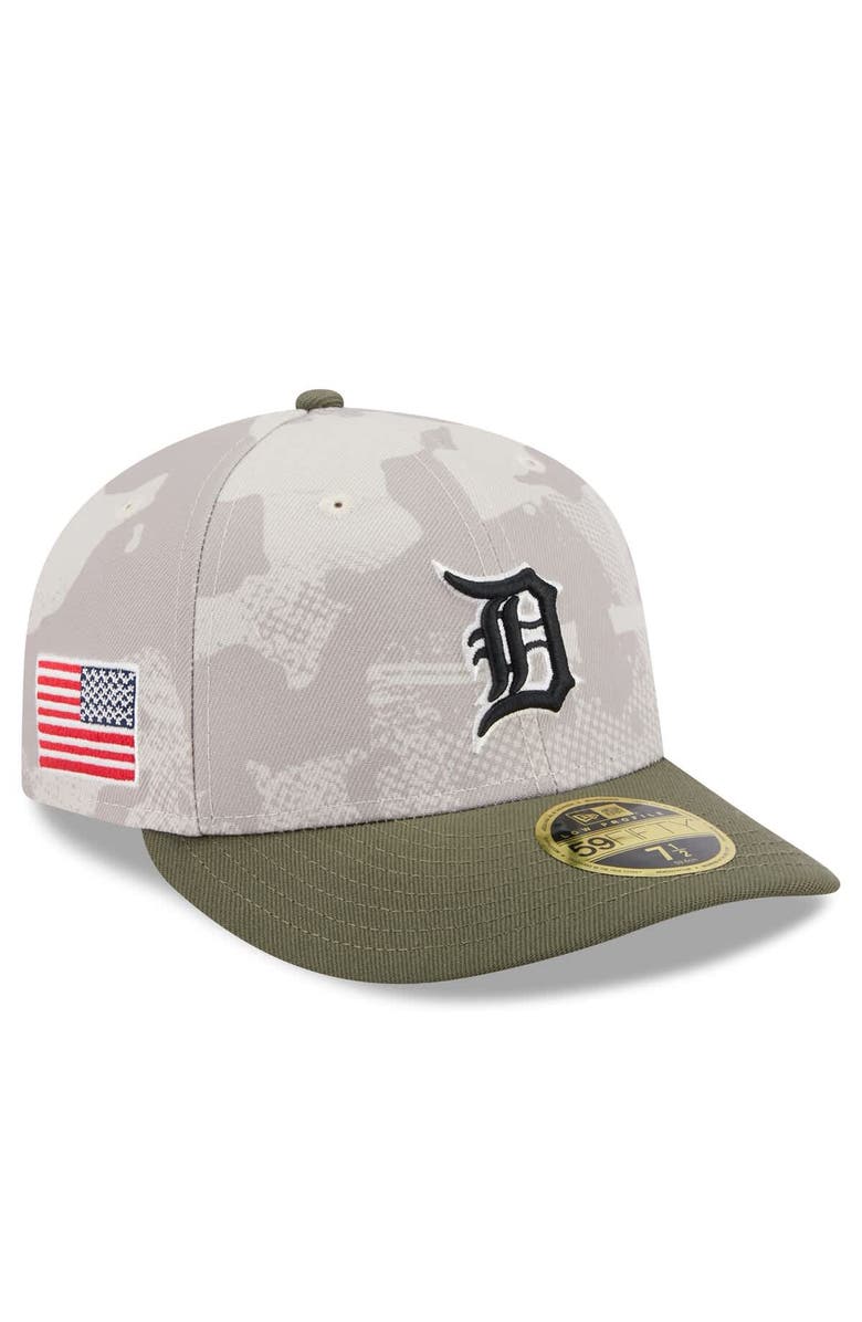 New Era Men's New Era Light Beige/Olive Detroit Tigers 2025 Armed Forces Day Low Profile 59FIFTY Fitted Hat, Alternate, color, 