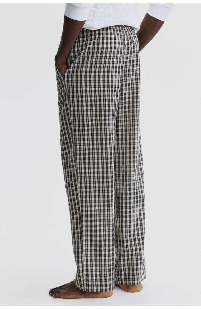 H&M Relaxed Fit Poplin Trousers, Alternate, color, Gray/Checked