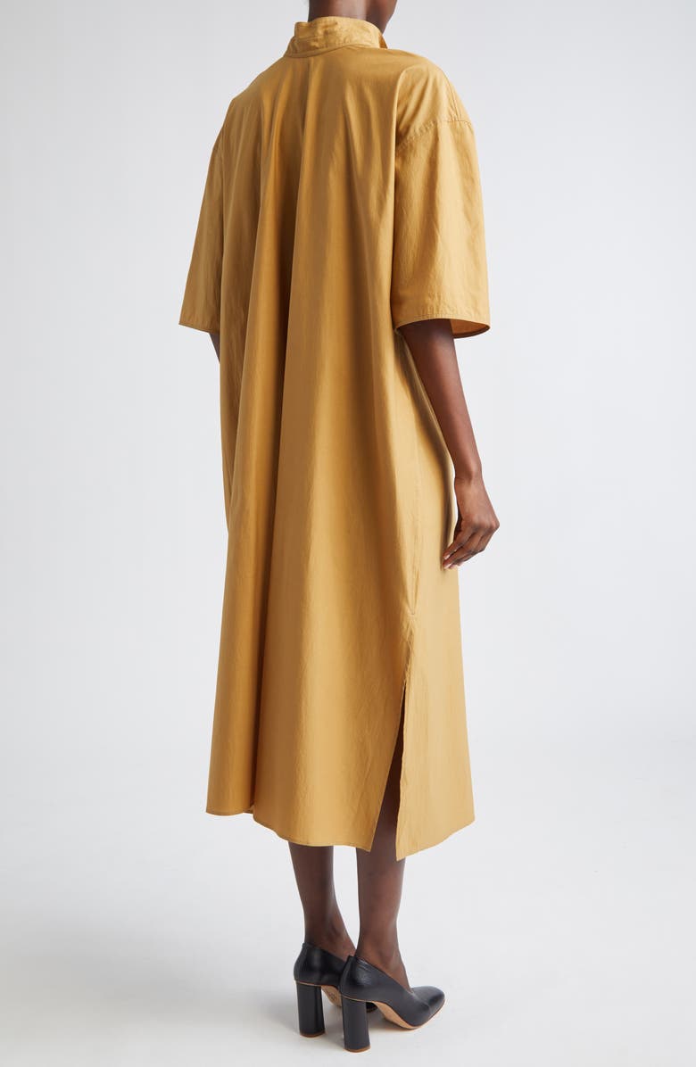 Lemaire Reversible Washed Cotton & Silk Tube Dress, Alternate, color, Cumin