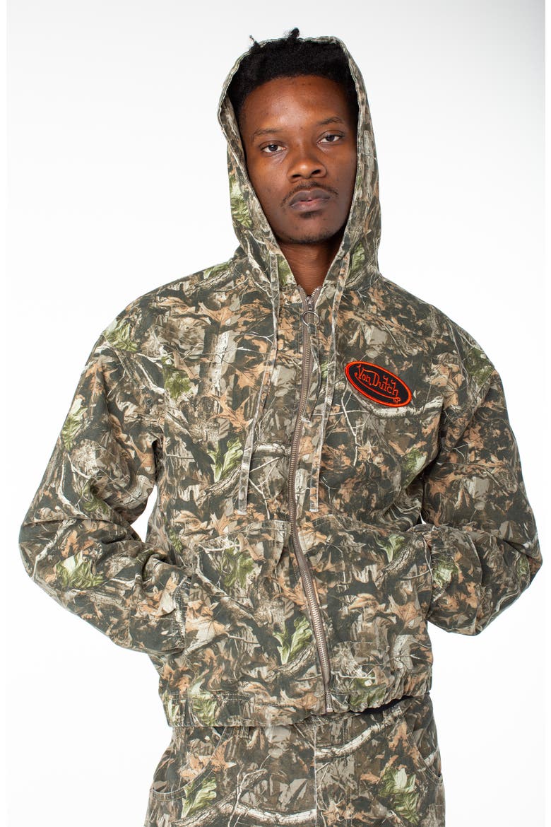 Camo Zip Invaders Hoodie, Alternate, color, In the Woods
