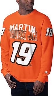 STARTER Men's Starter Orange Martin Truex Jr Clutch Hit Graphic Long Sleeve T-Shirt