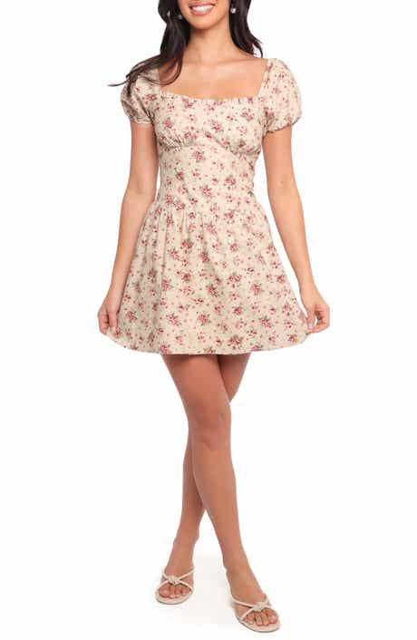 Petal & Pup Isobelle Floral Puff Sleeve Cotton Mini Sundress