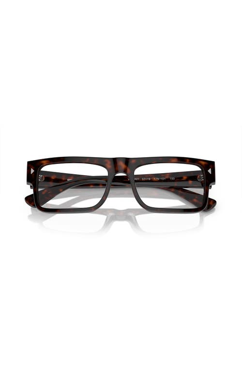 Prada 57mm Rectangle Optical Glasses In Multi