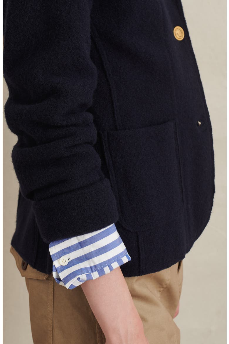 Merino Wool Sweater Jacket, Alternate, color, NAVY