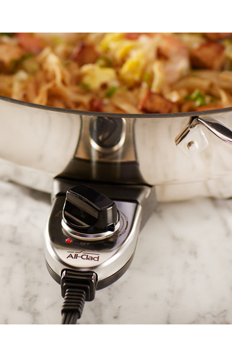 All-Clad 7-Quart Electric Nonstick Skillet, Alternate, color, Silver