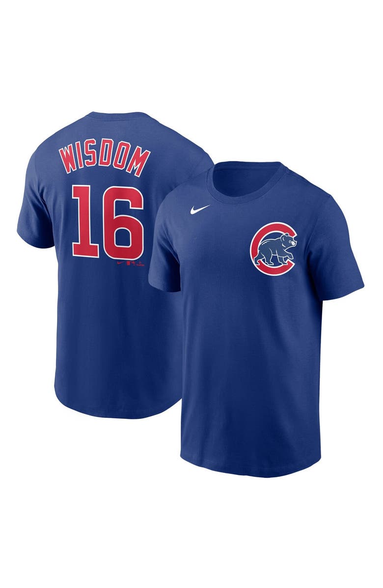 Nike Men's Nike Patrick Wisdom Royal Chicago Cubs Player Name & Number T-Shirt, Main, color, Royal