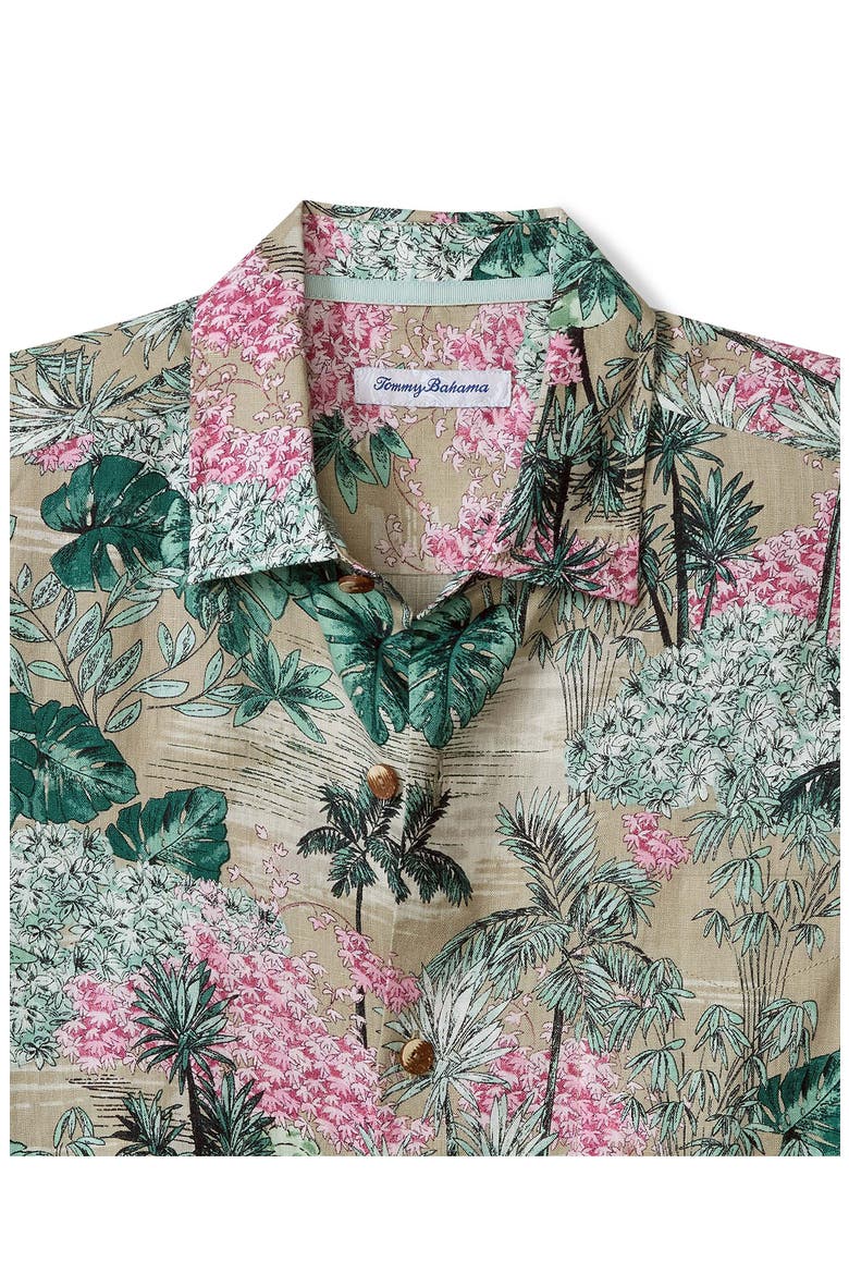 Catalina Coast Short Sleeve Linen Button-Up Shirt, Alternate, color, SPRING MEADOW