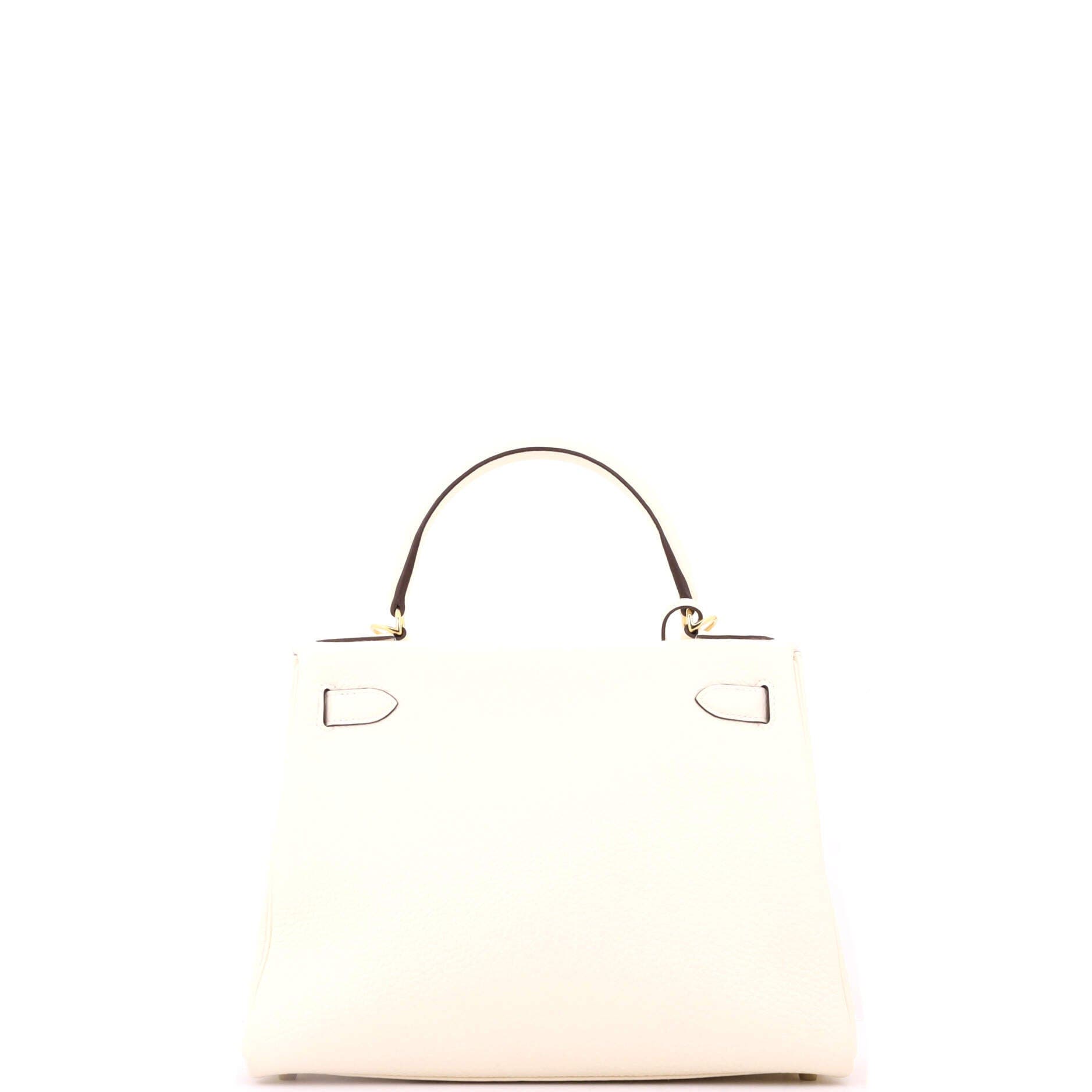 Kelly Handbag Light Togo with Gold Hardware 28, Alternate, color, White