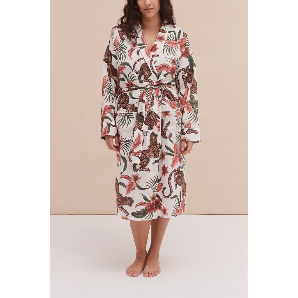 Desmond & Dempsey Quilted Robe In Multi
