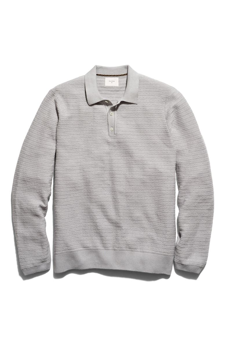 Lachlan Long Sleeve Polo, Alternate, color, GREY HEATHER