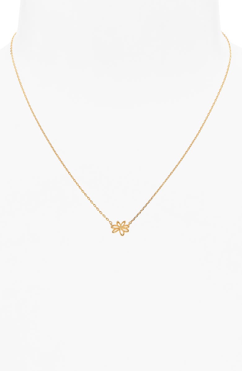 Estella Bartlett Wildflower Pendant Necklace, Alternate, color, Gold